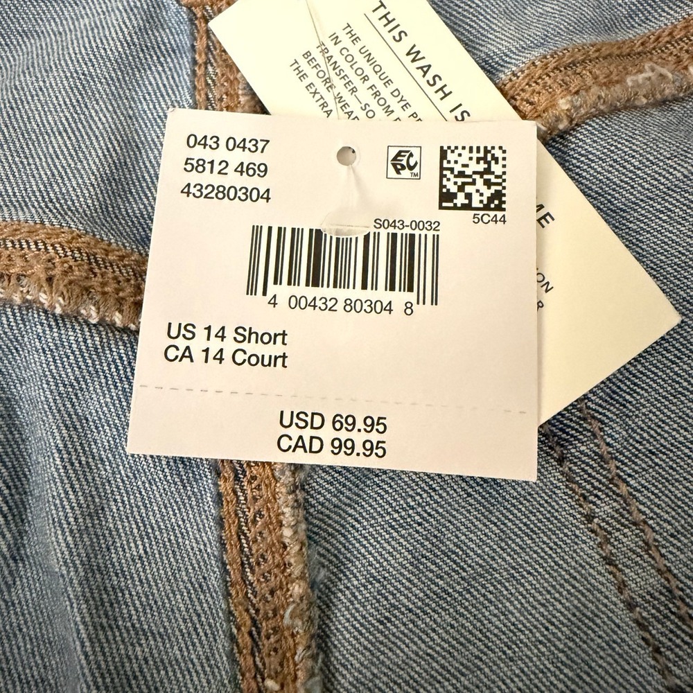 NEW American Eagle Dreamy Drape‎ Ultra Wide Leg Jeans Womens 14 Short Baggy Y2K - Picture 11 of 13